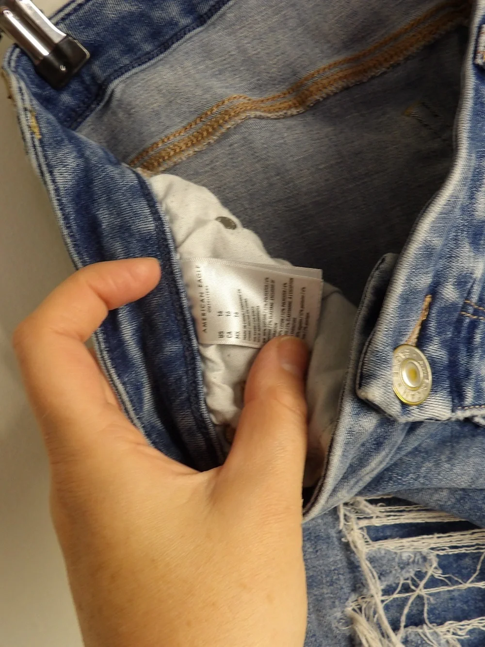 American Eagle Outfitters Ripped Blue Denim Cutoff Shorts
